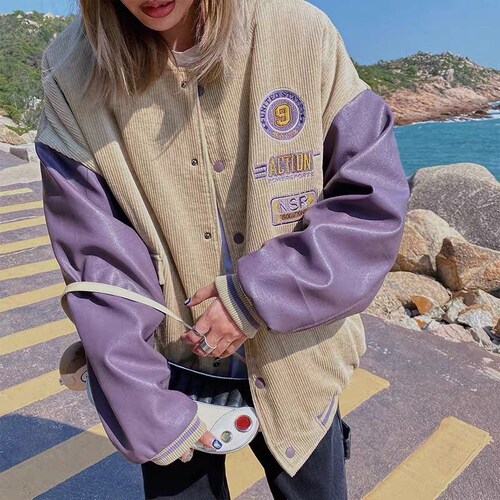 Navy Varsity Jacket Etsy