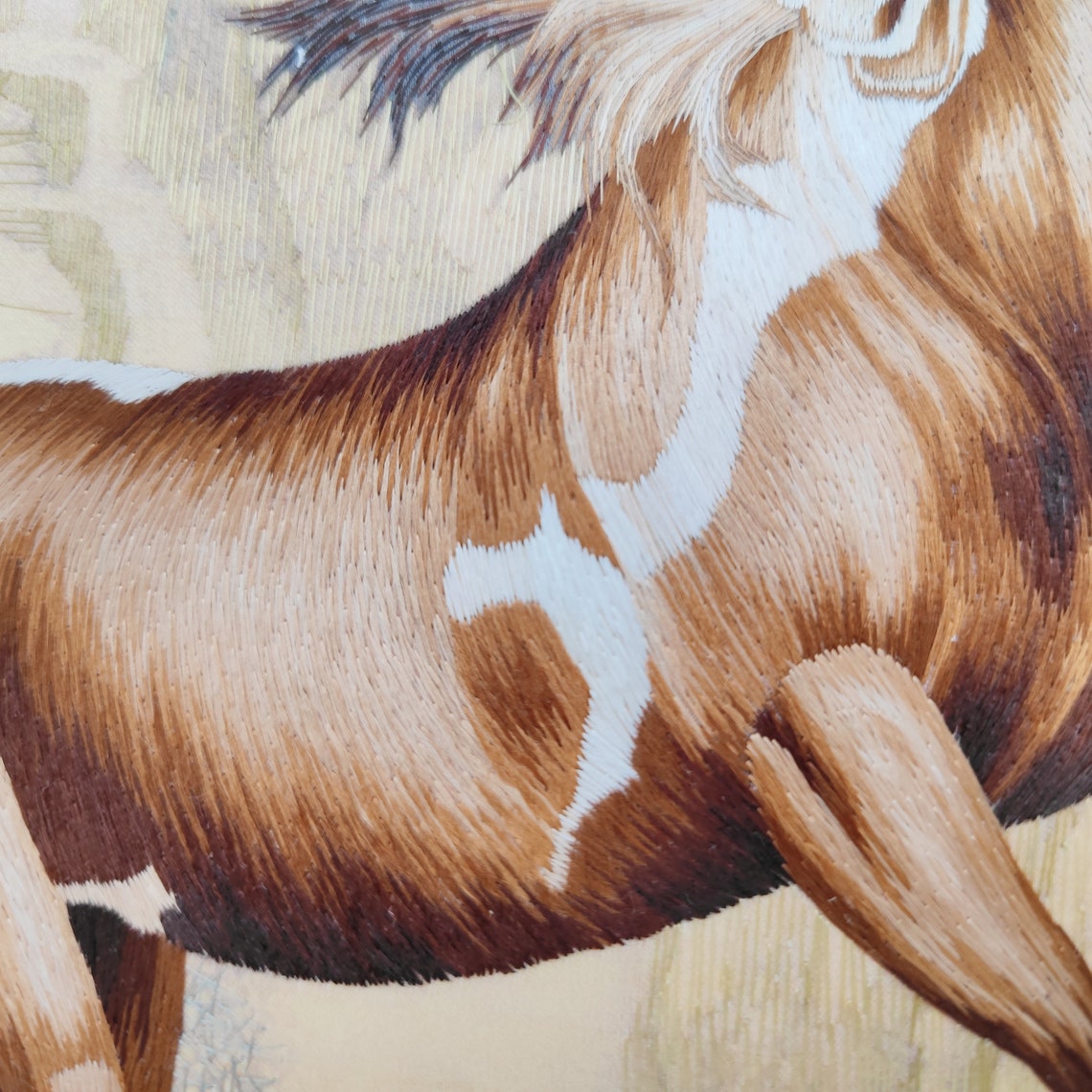 Elegent horse Ink painting horse artwork hand embroidery Etsy