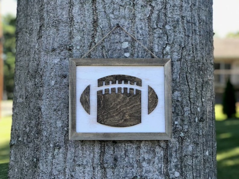 Simple Football Sign Mini Football Sign - Etsy