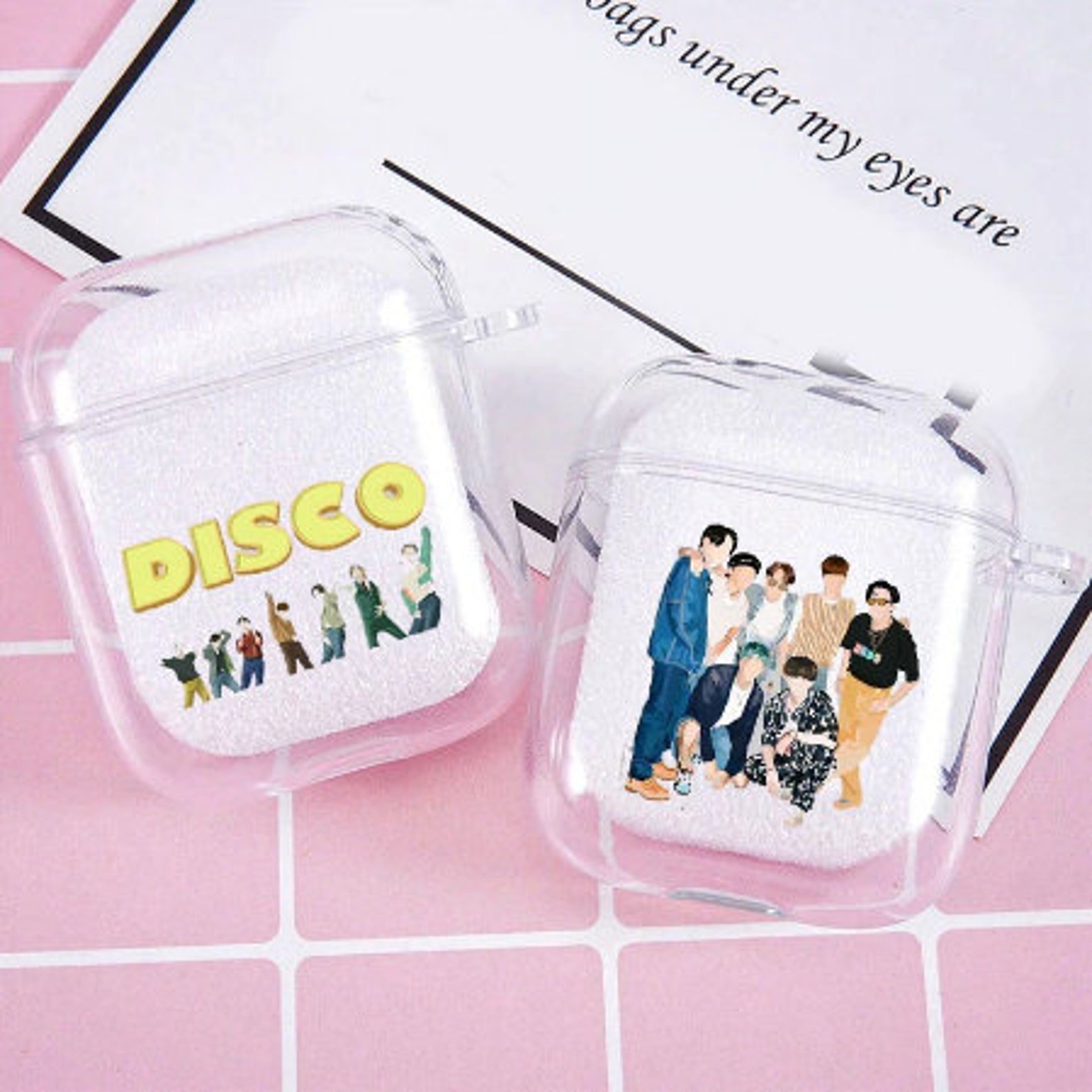 BTS Airpod Case Cute Kpop Korean DYNAMITE Clear Headphone Etsy