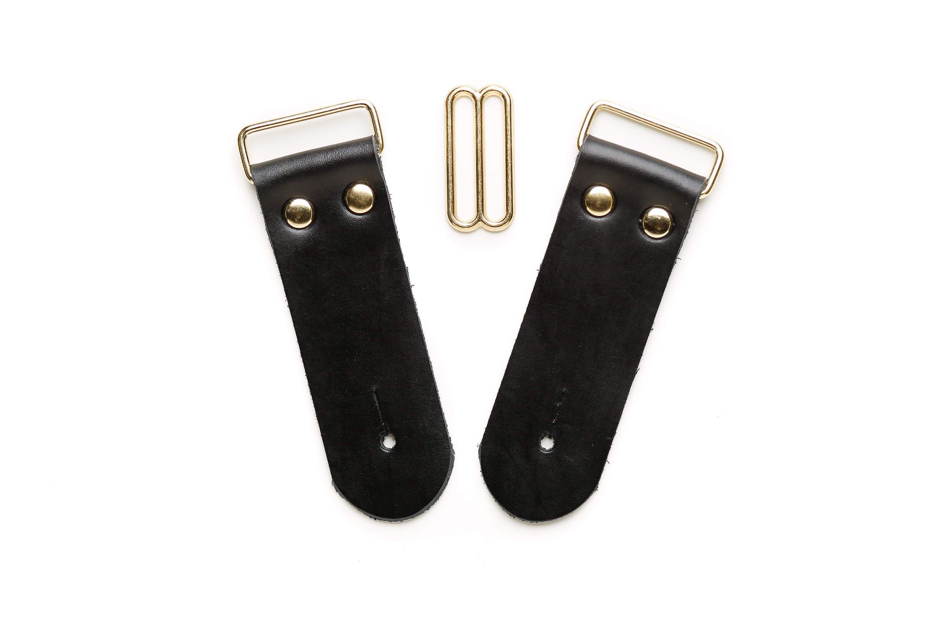 1.5 DIY Guitar Strap Kit Gold Hardware Black Leather Etsy UK