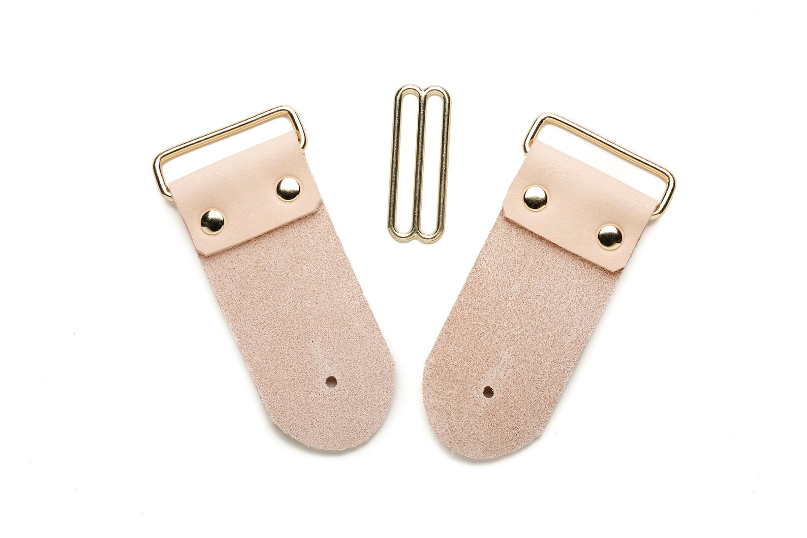 2 DIY Guitar Strap Kit Gold Hardware Natural Leather Etsy