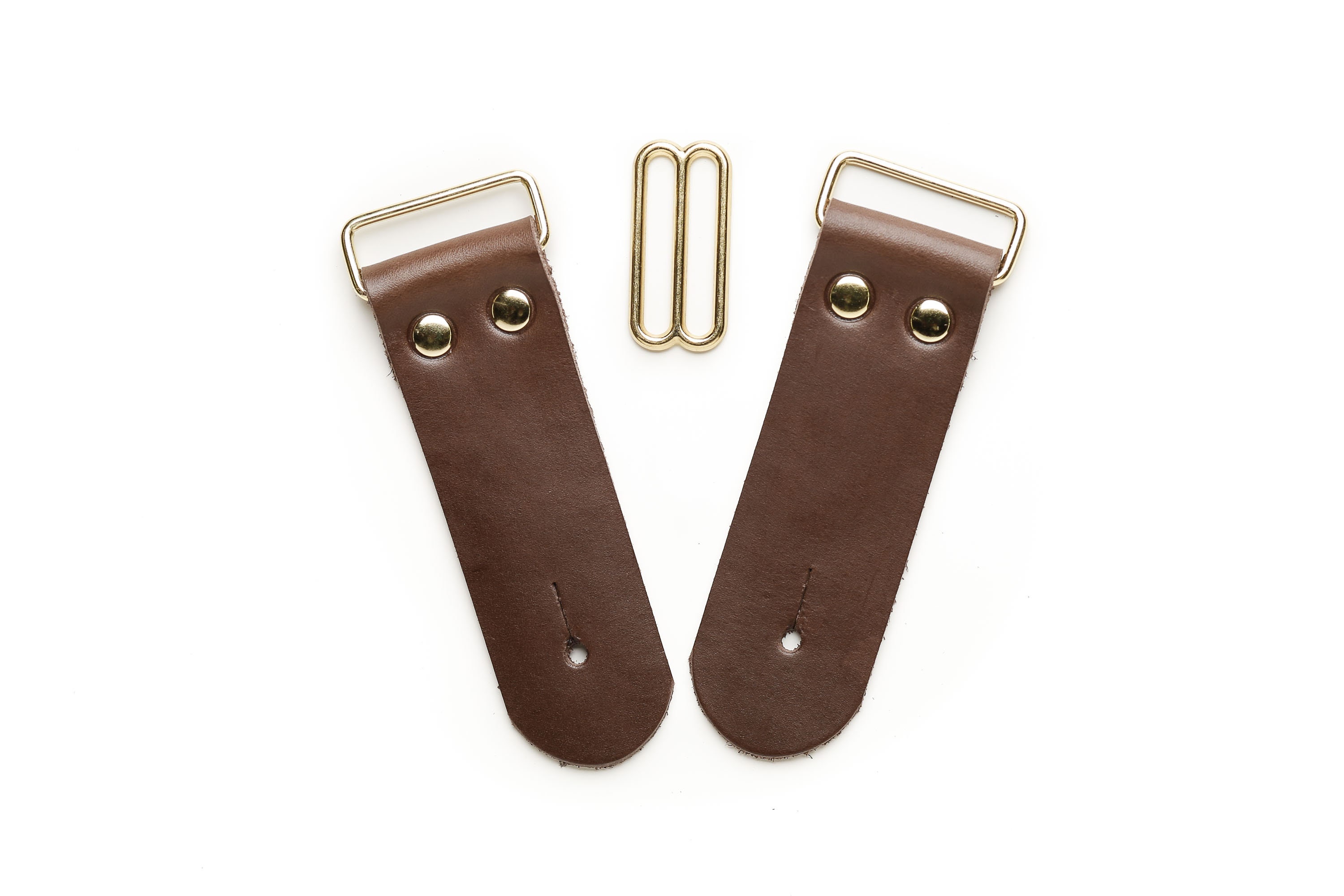 1.5 DIY Guitar Strap Kit Gold Hardware Brown Leather Etsy