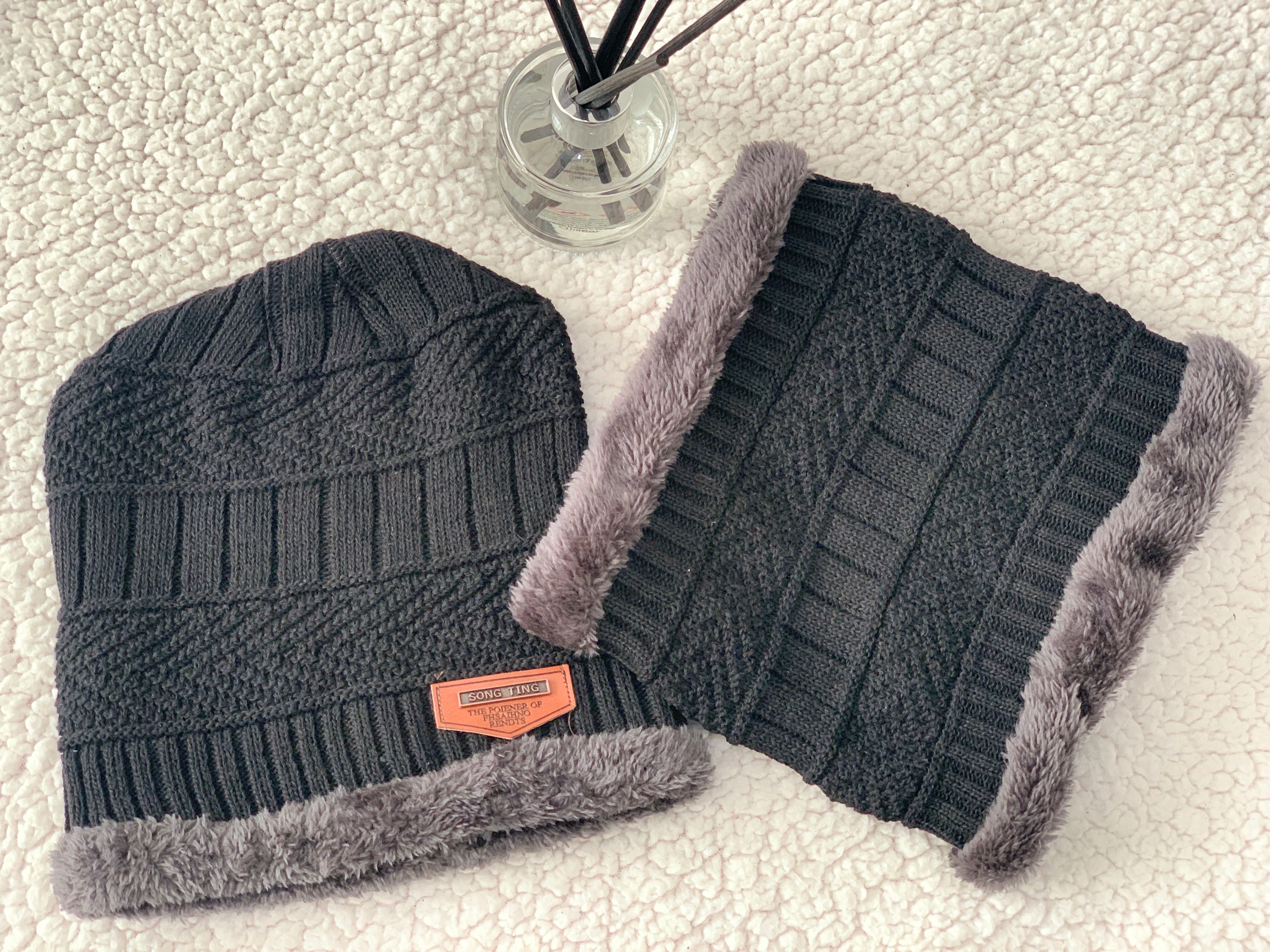 Wool Beanie Hat and Neck Warmer Set For Men and Women One Etsy