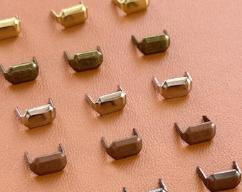 10/50/100Pcs Solid Brass Prong Rivet Studs, Nailheads Studs Claws Rivets, for Leather Clothes Shoes Bag Crafts