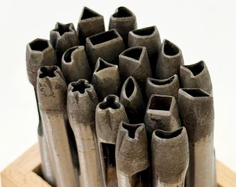 Leather Hollow Punch Set: 21 Pattern Shapes, DIY Tool No Polished