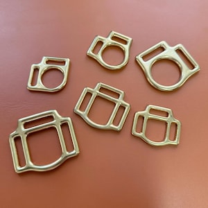 1/5/10pcs Brass Horse Strap Adjuster Buckle Slider Loop Halter Hardwares 2/3-Way Buckle Dog Leash