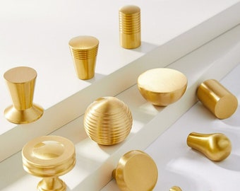 Massiver Messing Knäufe,Garderobe Knauf,konische Knauf,Gebürstete Spirale Knäufe,Cabinet Knobs Pulls,Round Knobs