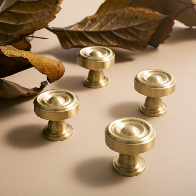 Solid Brass Knobs Small Handle Brass Knobs Drawer Pulls Drawer Etsy