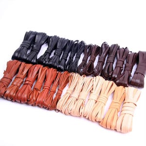 1mm Cow Leather Flat Cord: DIY Bracelet Rope, Jewelry Findings-5 Meter