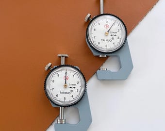 Handmade Leather thickness gauge,Handheld Measuring 0~10mm