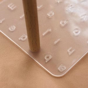 Aviation Plastic Transparent leather printing tool handmade DIY vegetable tanned leather letter and number stamping tool image 14
