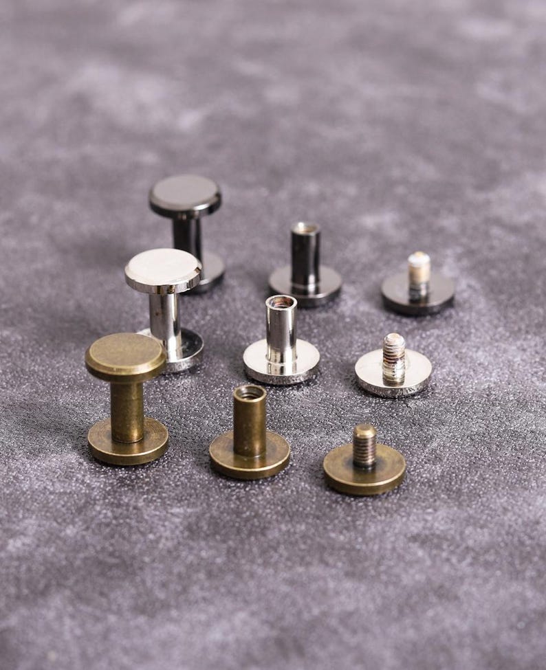 1/10 Sets Brass Flat Surface Rivets - I-shaped Rivets/concave Cap Studs ...