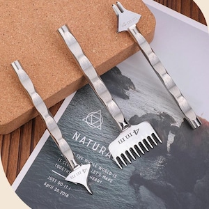 4mm Leather Stitching Punch Hole Chisel Set French Flat Diamond Prongs Pricking Iron Punching Belt Leathercraft Style Making Tools DIY