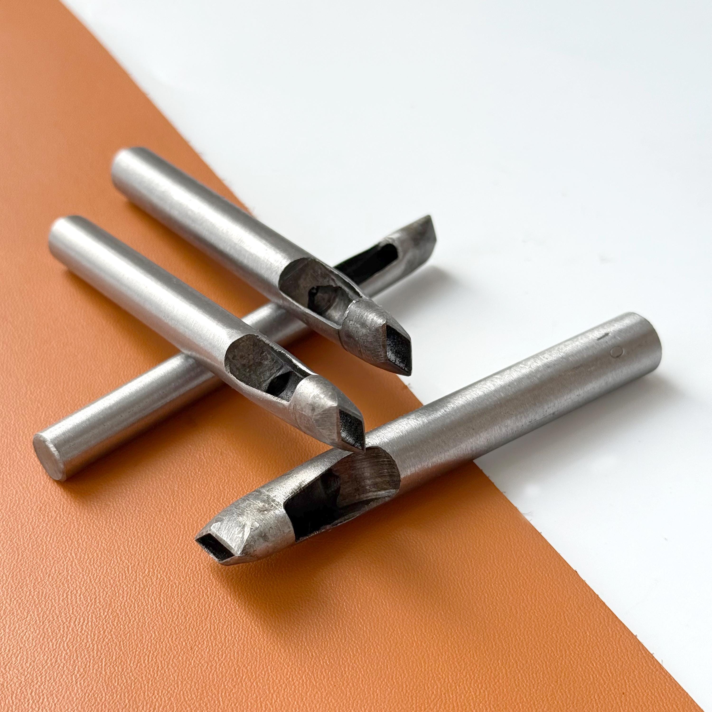 Rhombus Leather Hole Punch: 4-25mm Steel Diamond Shape No Polished