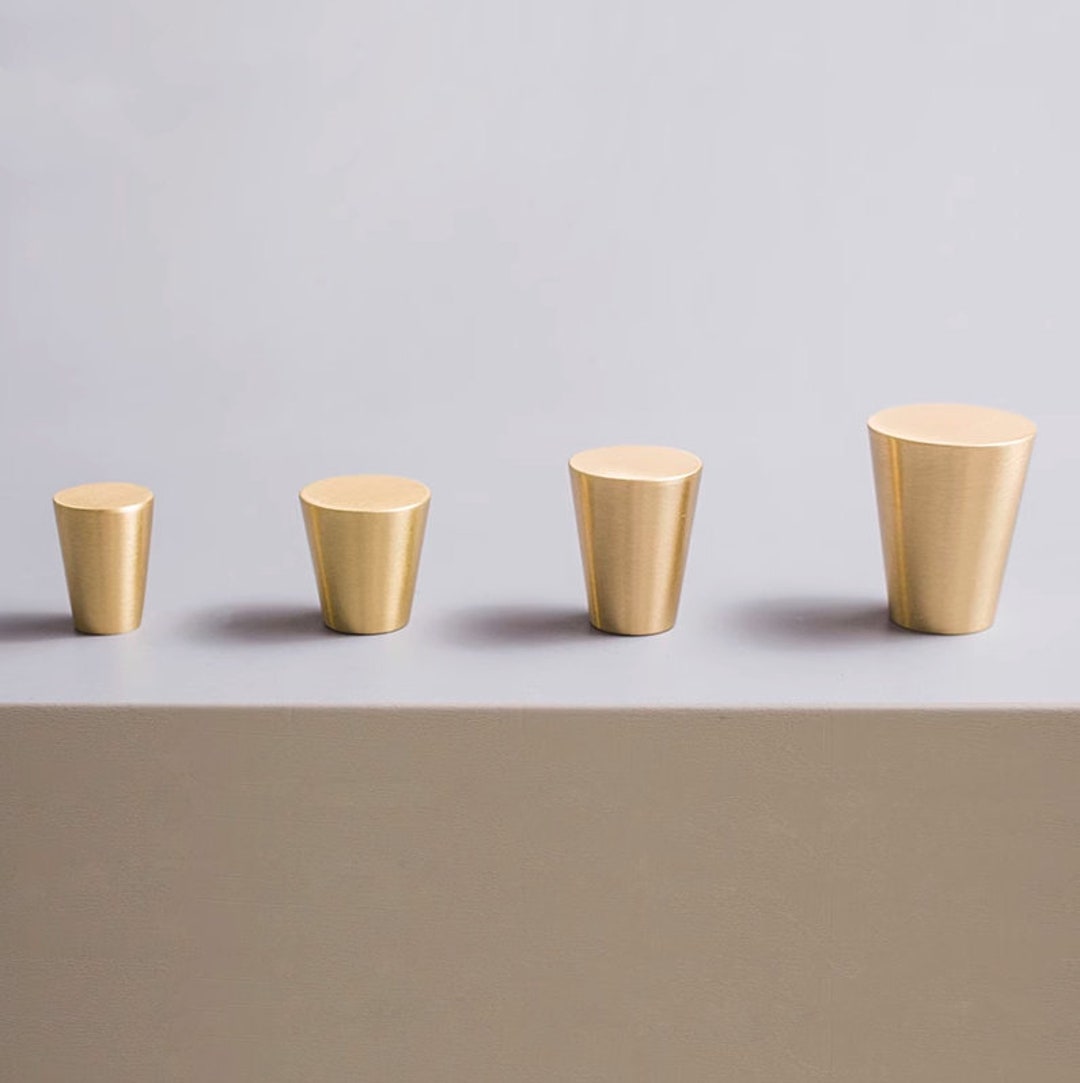 Cone Knobs,solid Brass Knobs,cone Pulls,drawer Knob,dresser