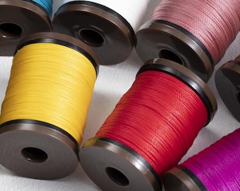 Hilo de poliéster encerado: cordón redondo de 0,8 mm para artesanía en cuero y joyería
