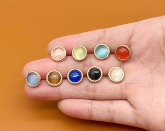 カラフルなメタルパール光沢ボタン：コート、ジャケット、スーツ - 10個