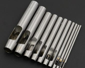 Steel Hollow Punch Set: Leather, Fabric, Gasket Hole Tool (0.5-30mm）