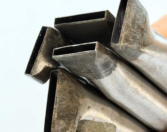 5mm Flat Mouth Leather Punch: Rectangular Hole DIY Craft Tool No Polishing Square Angle No Polished