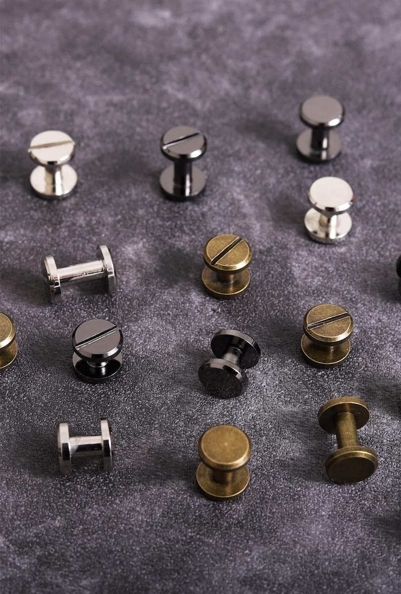 1/10 Sets Brass Flat Surface Rivets - I-shaped Rivets/concave Cap Studs ...