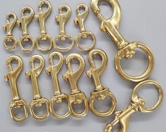 1/5pcs Solid Brass Trigger Snap Purse Hooks - Dog Leash Bag Belt Luggage outdoor Accessories