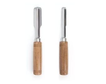 Triangular Woodworking Chisel | Sharp, Polished Blades for Black Walnut Wood Carving & Joinery