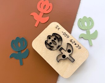 Tulip Keychain Leather Cutting Die Set: DIY Leather Crafts Tool