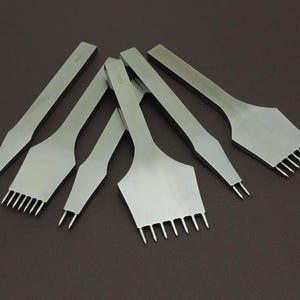 Japanese SKD11 Steel French Leather Craft Pricking Tool,3/4/5 mm Spacing Interval Leather Tool,Leather Stitching Prong Round Punch