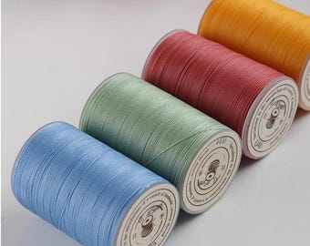 Round Waxed Polyester Thread (0.45mm x 80m): DIY Leather Hand-Stitched Jewelry Making Tool Accessory
