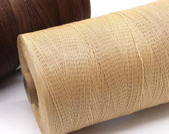 Flat Waxed Polyester Leather Sewing Thread - Large Roll, 50 Colors