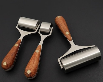 Leather Craft Roller: Stainless Steel Edge Seam Pressing Tool