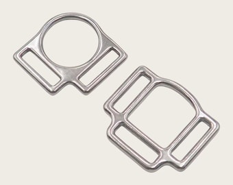 Stainless Steel Two-Way Strap Buckles, Bag Strap Buckles, Pet Three-Way Buckles, Leather Strap Buckles, Bag Hardware Fittings