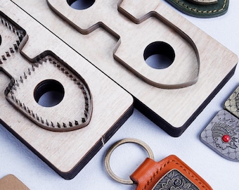 Leather Keychain Punch/Cutting Die Cut Mold,Handmade Cutters: DIY Leather Crafts Kraft Tool