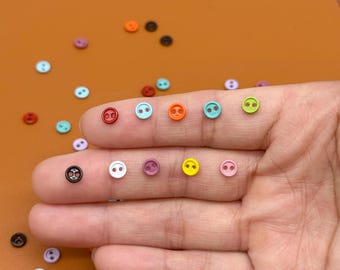 10/50/100pcs Super Tiny 3-5mm colorful buttons, doll Blouse Shirt Overcoat Blazer Suit Buttons, Extra Mini