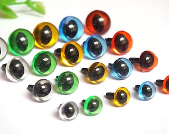 Ojos de seguridad para gatos, juguetes de seguridad, juguetes tejidos y de ganchillo, ojos azules, juguetes de ojos rojos, juguetes de peluche para animales, ojos para hacer tú mismo