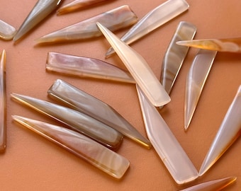 1/5Pcs Agate To Rub Leather Edge DIY Handmade Leather Tool Accessory  For Folding Creasing Paper Agate trimming knife