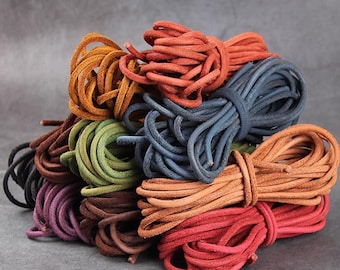 Genuine Leather Cord: 3mm Round Rope for DIY Jewelry - 5 Meters