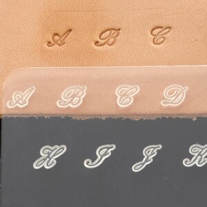 Aviation Plastic Transparent leather printing tool handmade DIY vegetable tanned leather letter and number stamping tool image 12