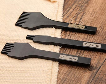 Leather Stitching Chisel Set: French Style Pricking Irons, High-Carbon Steel