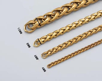 真鍮チェーン 4/6/8/10mm バッグ・ハンドバッグ・財布・ストラップ・レザークラフト DIY プロジェクト用