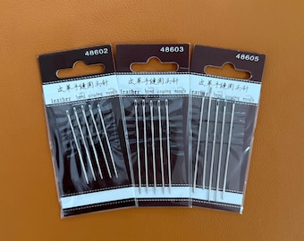 Hand Leather Sewing Needle Harnes Needles Working with Leather Handmade