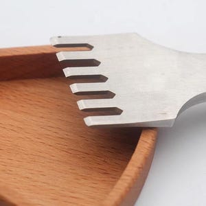 White Steel Leather Stitching Punch Hole Chisel Set French Flat Diamond Prongs Pricking Iron Punching Belt Leathercraft Style Making Tools
