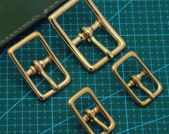 1/5/10Pcs Brass Belt Bag Buckles for Leathercraft, Leather Strap/ Shoes Adjuster Buckle,Metal Pin Buckle Hardware Accessory