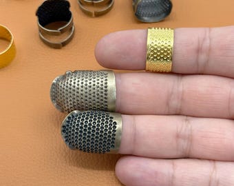 Pin Cushion Finger Cover Brass Sewing Thimble Finger Protector: Metal Needlework Tool
