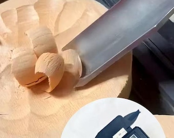 Curved Woodworking Chisel | Sharp, Polished Blades for Black Walnut Wood Carving & Joinery