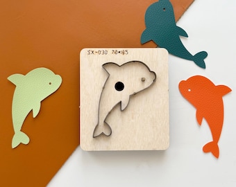 Dolphin Leather Cutting/Punch Die: Customizable Keychain/Pendant Mold