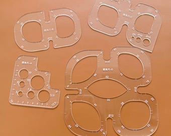 Acrylic Circle Ruler - Pattern Making/Round Angle Measuring Tool Leathercraft