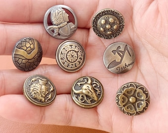 5/10 Sets - Retro Snap Button Fasteners: Leather Purse Hardware