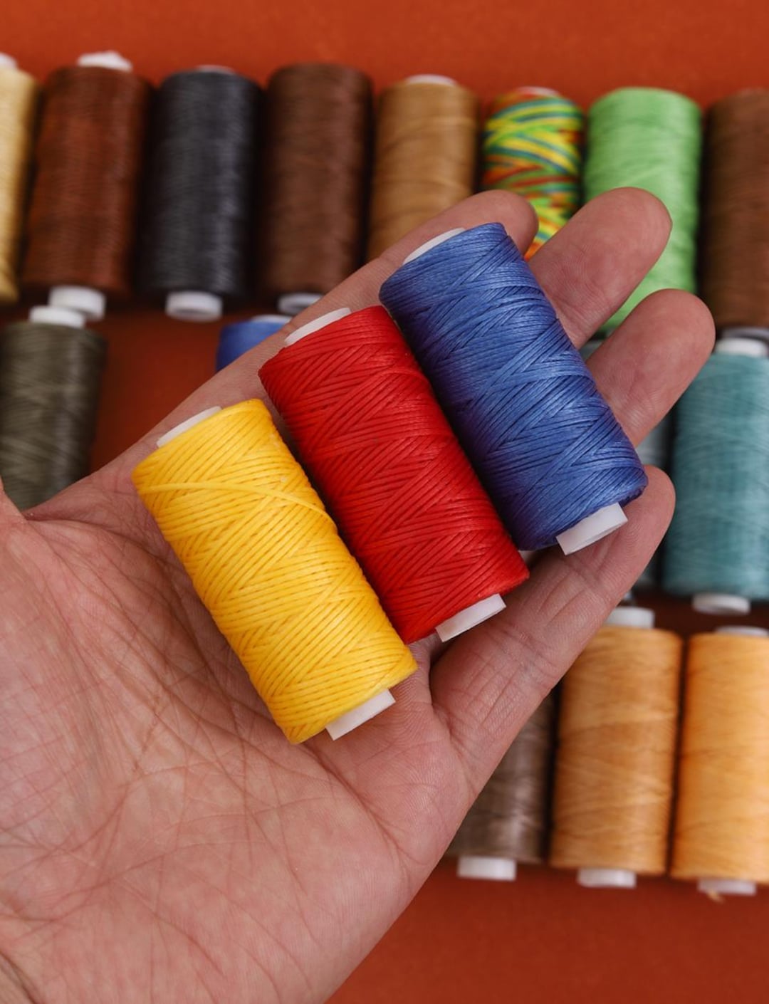 150D Flat Waxed Polyester Leather Sewing Thread: 0.8mm*50m - Etsy